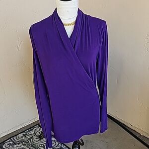Ralph Lauren Purple Wrap Top
